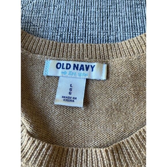 Old Navy Women's Black Natural And Gray Color Block Sweater Large - Picture 4 of 5